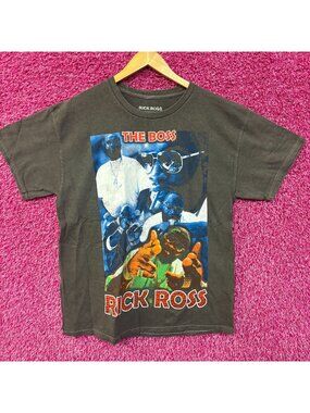 Rick Ross The Boss 90's style collage Rap Tshirt size large